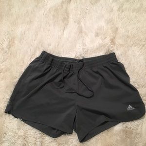 Women’s adidas Dark Grey Running Shorts (L 4”)
